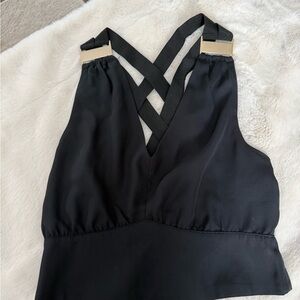 Windsor Black Strappy Top